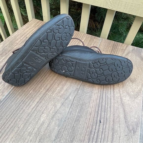 UGG Australia Men’s Leather Ankle Boot Slippers Dark Brown 10 - Picture 7 of 7